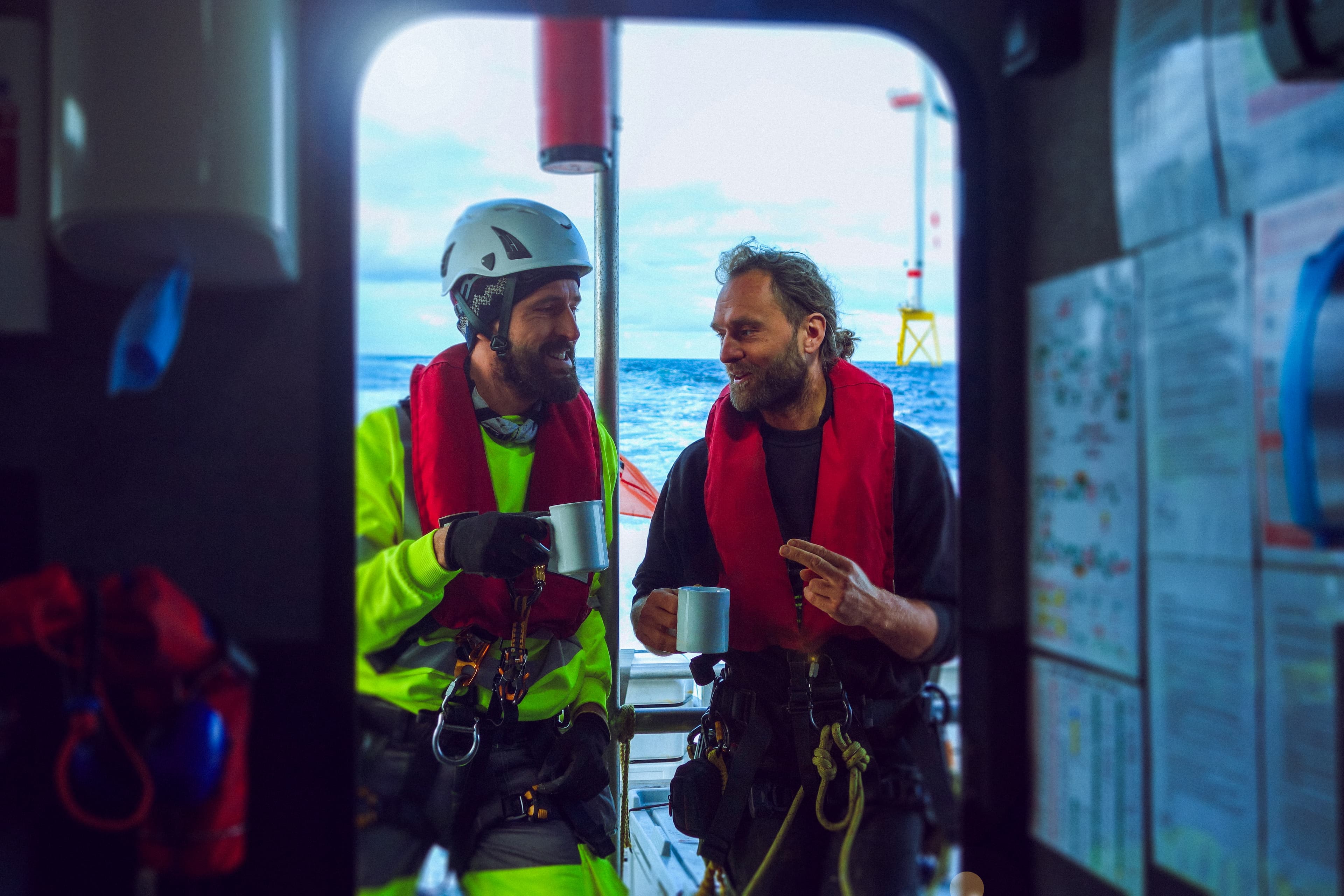 Two manual workers - technician offshore